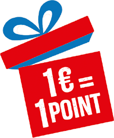 1 euro = 1 point