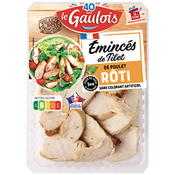 Emincés de filet de poulet rôti 