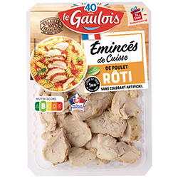 Emincés de cuisse de poulet rôti  